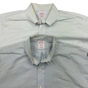 Brooks Brothers Mens Button Down Dress Shirts Lot of 2 Madison 17.5 - 34